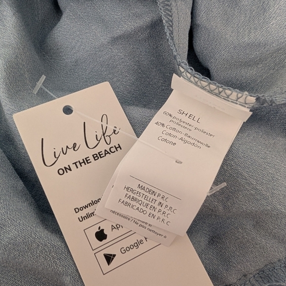 ❌NWT CUPSHE Live Life On The Beach Blue Tiered Ruffle Midi Dress Medium - Picture 12 of 12